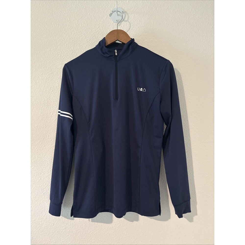 Sport Horse Lifestyle Quarter Zip Pullover Base Layer Navy Blue Equestrian XL